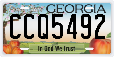 GA license plate CCQ5492