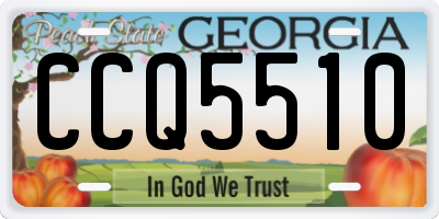 GA license plate CCQ5510