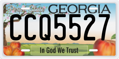 GA license plate CCQ5527