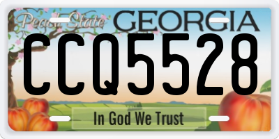 GA license plate CCQ5528