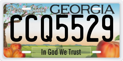 GA license plate CCQ5529