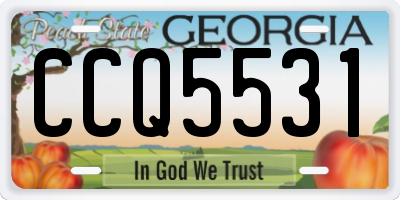 GA license plate CCQ5531