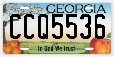 GA license plate CCQ5536