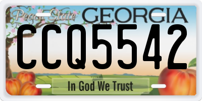 GA license plate CCQ5542
