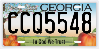 GA license plate CCQ5548