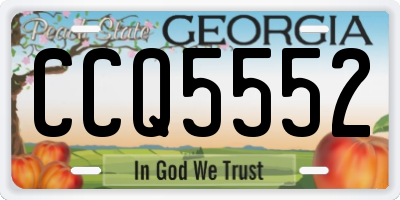GA license plate CCQ5552