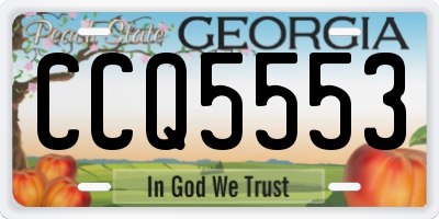 GA license plate CCQ5553