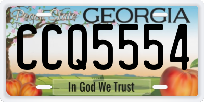 GA license plate CCQ5554
