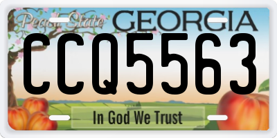 GA license plate CCQ5563