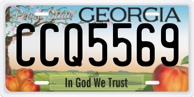 GA license plate CCQ5569