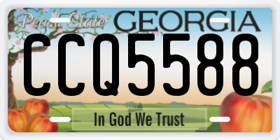GA license plate CCQ5588