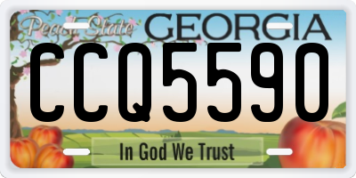 GA license plate CCQ5590
