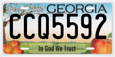 GA license plate CCQ5592