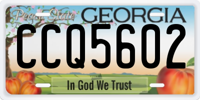GA license plate CCQ5602