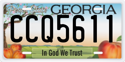 GA license plate CCQ5611
