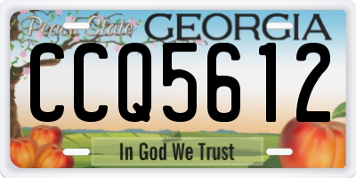 GA license plate CCQ5612