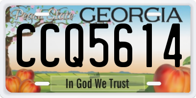 GA license plate CCQ5614