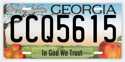 GA license plate CCQ5615