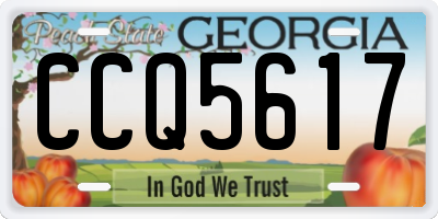 GA license plate CCQ5617