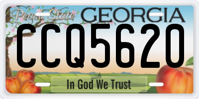 GA license plate CCQ5620
