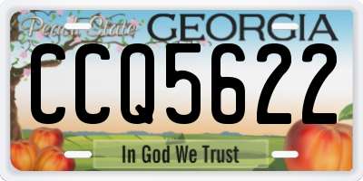 GA license plate CCQ5622