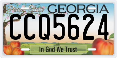GA license plate CCQ5624