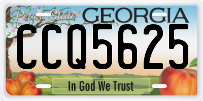 GA license plate CCQ5625
