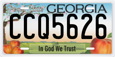 GA license plate CCQ5626