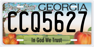 GA license plate CCQ5627