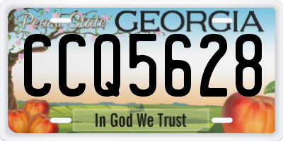 GA license plate CCQ5628