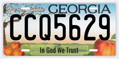 GA license plate CCQ5629