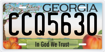GA license plate CCQ5630