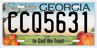 GA license plate CCQ5631