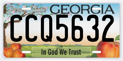 GA license plate CCQ5632