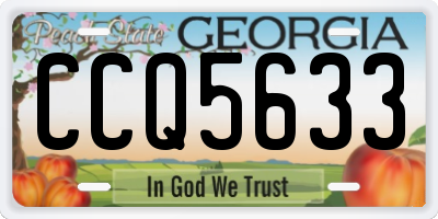 GA license plate CCQ5633