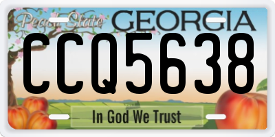 GA license plate CCQ5638