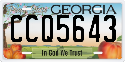 GA license plate CCQ5643