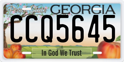 GA license plate CCQ5645