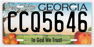 GA license plate CCQ5646