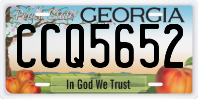 GA license plate CCQ5652