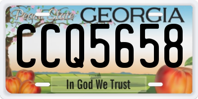 GA license plate CCQ5658