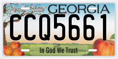 GA license plate CCQ5661