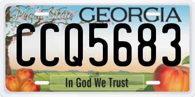 GA license plate CCQ5683