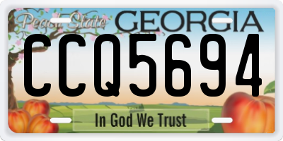GA license plate CCQ5694