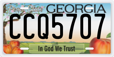 GA license plate CCQ5707