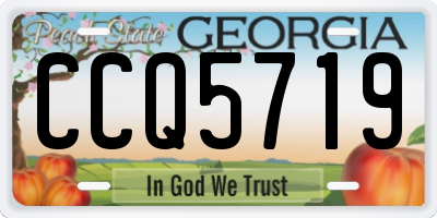GA license plate CCQ5719
