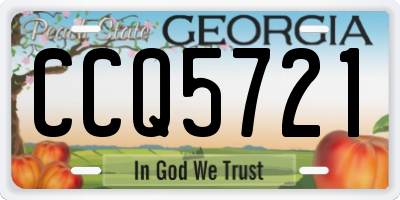GA license plate CCQ5721