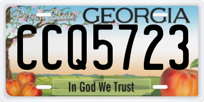 GA license plate CCQ5723