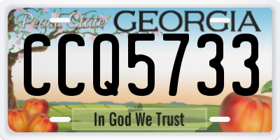 GA license plate CCQ5733