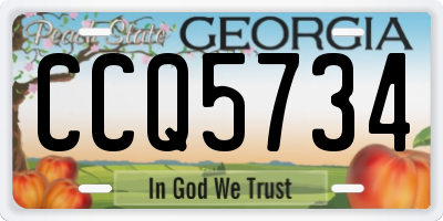 GA license plate CCQ5734